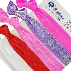 Spandex Renkli Kızlar Saç Polyester Spandex Elastik Bant Bilezikler
